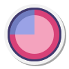 Pie chart icon for the fractional model