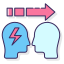 Icon of one person guiding another