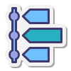Icon of a project timeline
